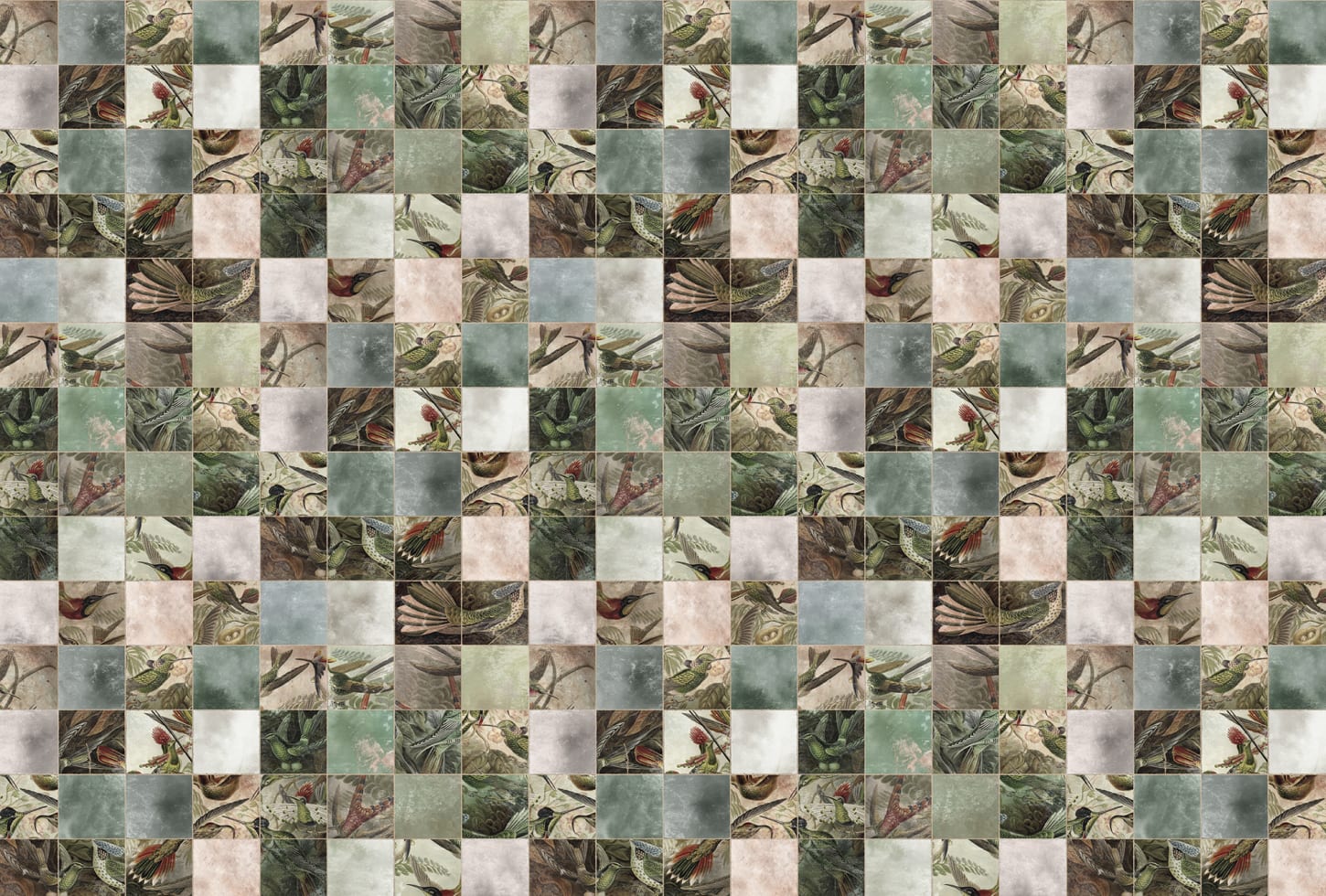 r15071_product Rebel Walls pilttapeet Birds Of Paradise, Tiles R15071