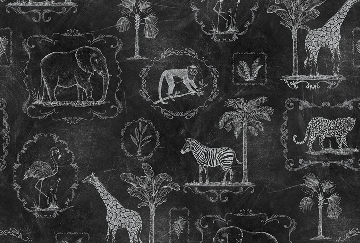 Rebel Walls pilttapeet Animal Party, Blackboard R15273