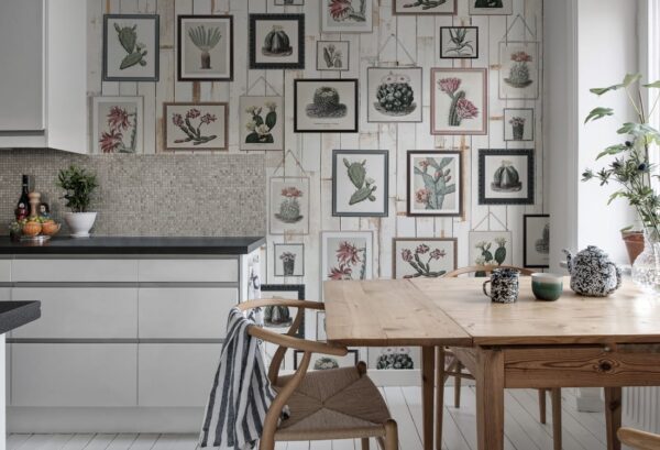 Rebel Walls pilttapeet Cactus Wall Art, Faded R15322