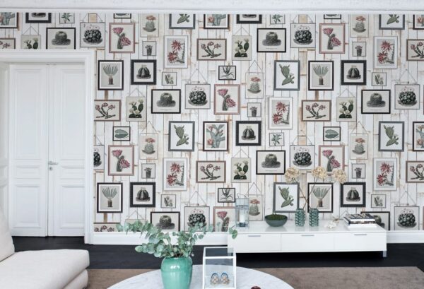 Rebel Walls pilttapeet Cactus Wall Art, Faded R15322