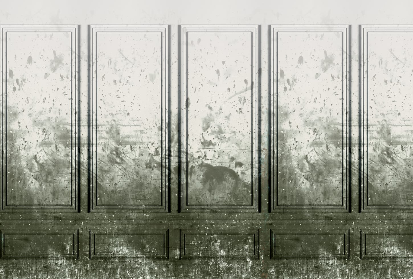 Rebel Walls pilttapeet Patinated Panels, Moss R15382