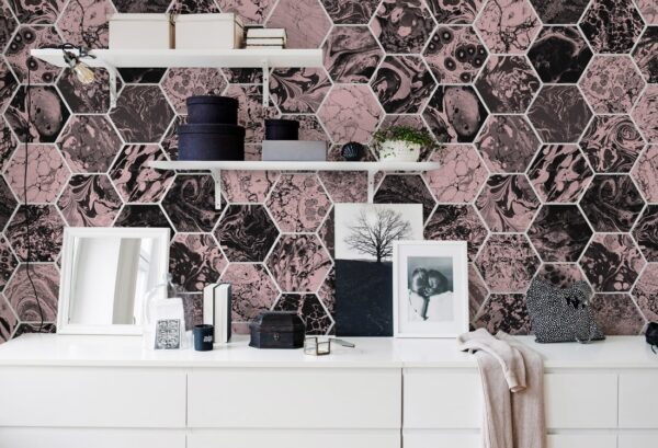 r15402_interior1 Rebel Walls pilttapeet Mixed Memories, Dusty Pink R15402