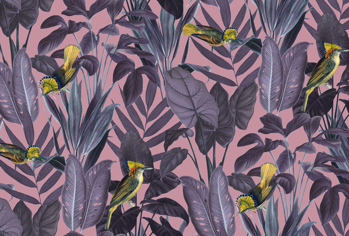 Rebel Walls pilttapeet Yellow Bird, Dusk R15732