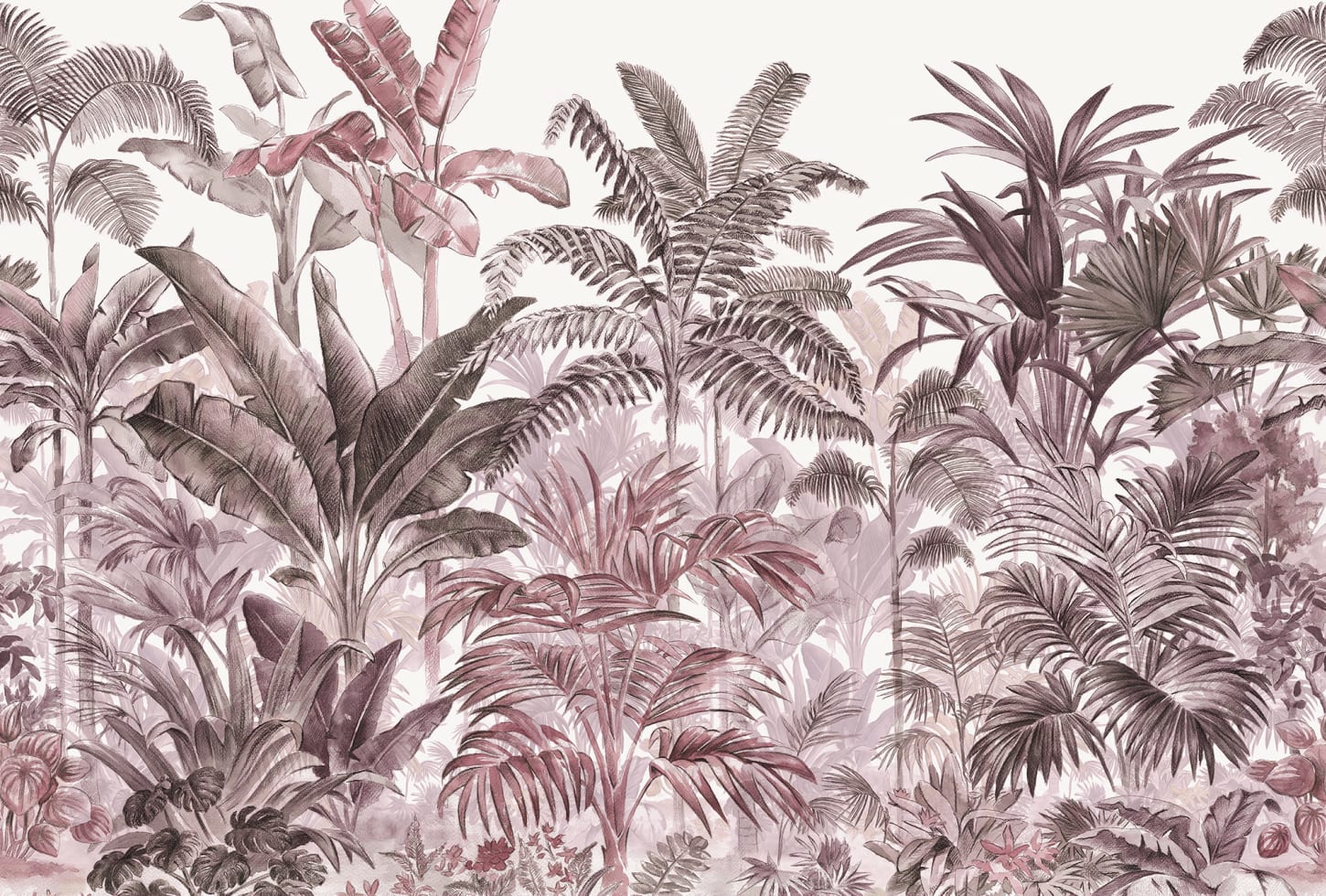 r15903_product Rebel Walls pilttapeet Pride Palms, Plum R15903