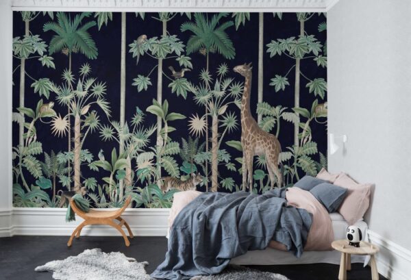 r16792_interior2 Rebel Walls pilttapeet Giraffes Stroll, Nightfall R16792