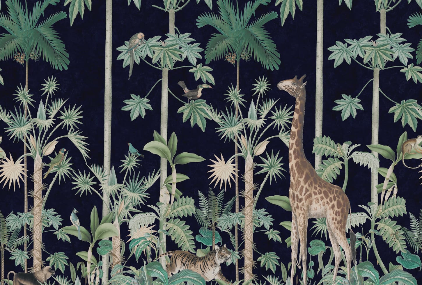Rebel Walls pilttapeet Giraffes Stroll, Nightfall R16792