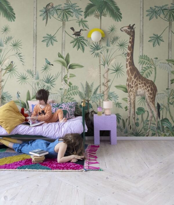 Rebel Walls pilttapeet Giraffes Stroll, Sunny R16794