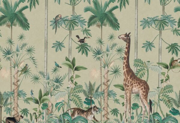 Rebel Walls pilttapeet Giraffes Stroll, Sunny R16794
