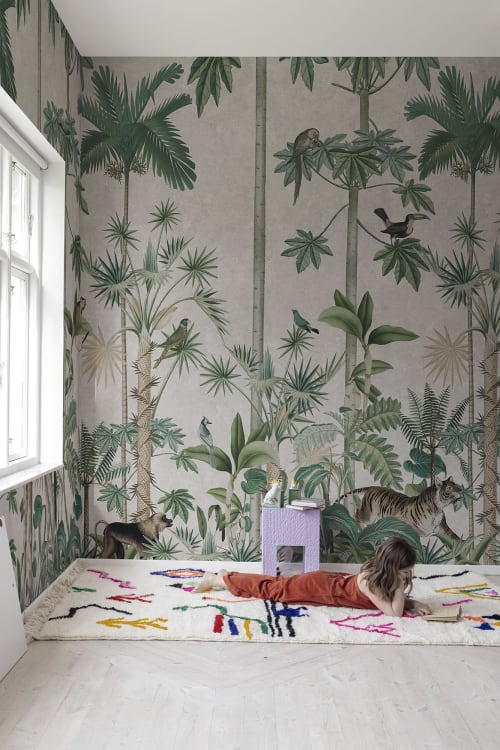 r16795_interior2 Rebel Walls pilttapeet Giraffes Stroll, Pastel Pink R16795