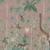 Rebel Walls pilttapeet Giraffes Stroll, Pink R16796