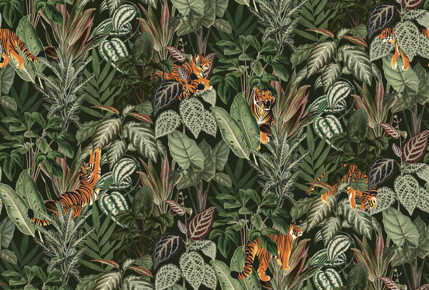 Rebel Walls pilttapeet Mischievous Tigers, Lush R16812