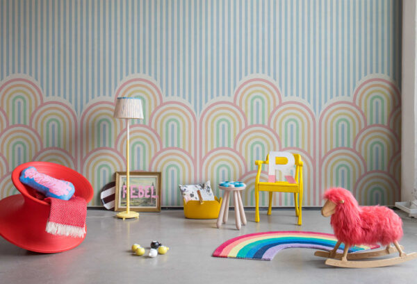 Rebel Walls pilttapeet Hilltops, Rainbow R16872