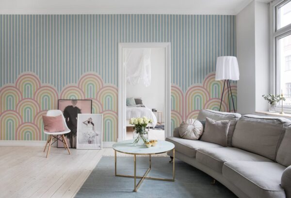 Rebel Walls pilttapeet Hilltops, Rainbow R16872