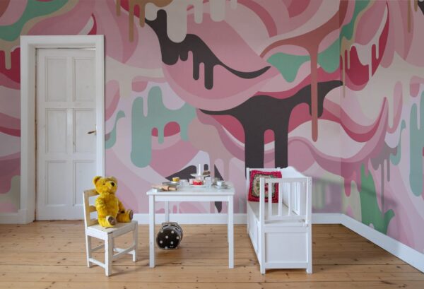 r16943_interior1 Rebel Walls pilttapeet Dripping Rainbow, Marshmallow R16943