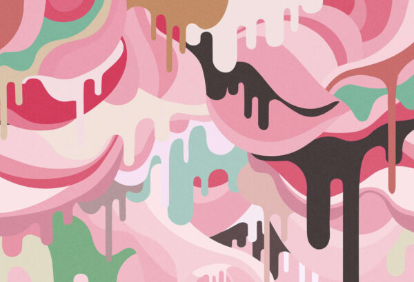 r16943_product Rebel Walls pilttapeet Dripping Rainbow, Marshmallow R16943