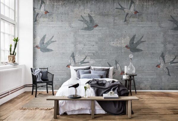 r16971_interior2 Rebel Walls pilttapeet Concrete Art, Swallow R16971