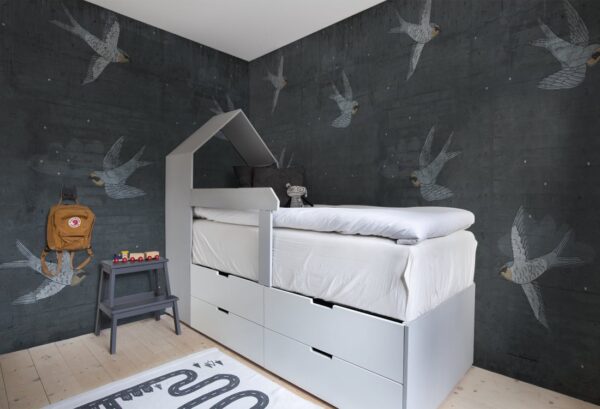 r16972_interior1 Rebel Walls pilttapeet Concrete Art, Night Swallow R16972