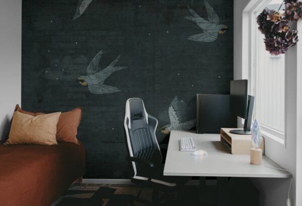 r16972_interior3 Rebel Walls pilttapeet Concrete Art, Night Swallow R16972