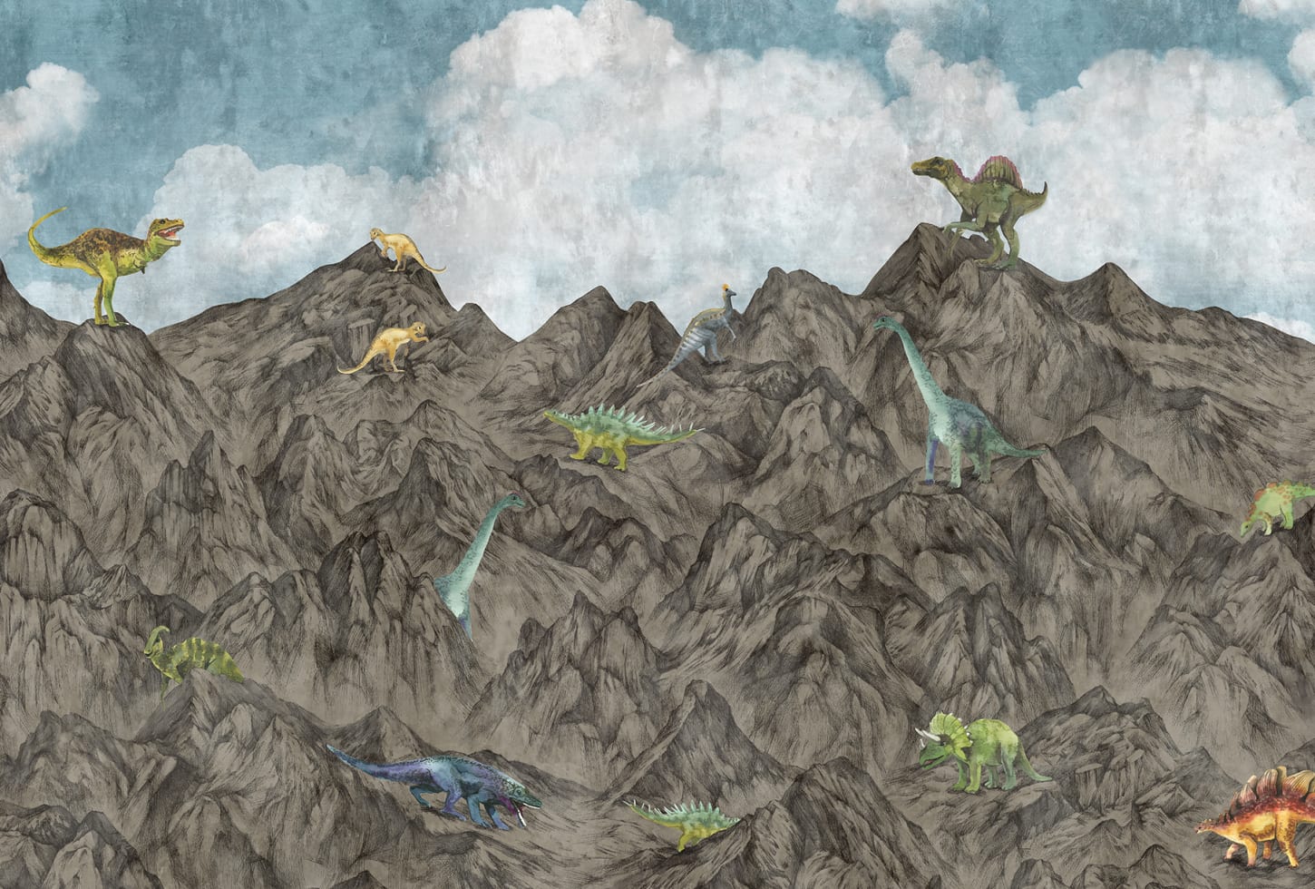 Rebel Walls pilttapeet Dinosaur Mountain, Day R16994