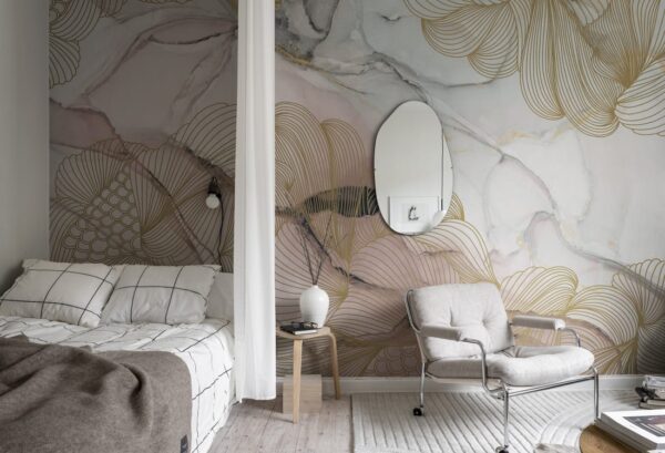 Rebel Walls pilttapeet Opulence, Pink Marble R17092
