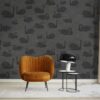 Rebel Walls pilttapeet Cygne, Noir R17121