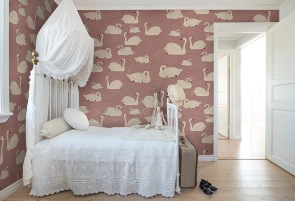 r17122_interior1 Rebel Walls pilttapeet Cygne, Rose R17122