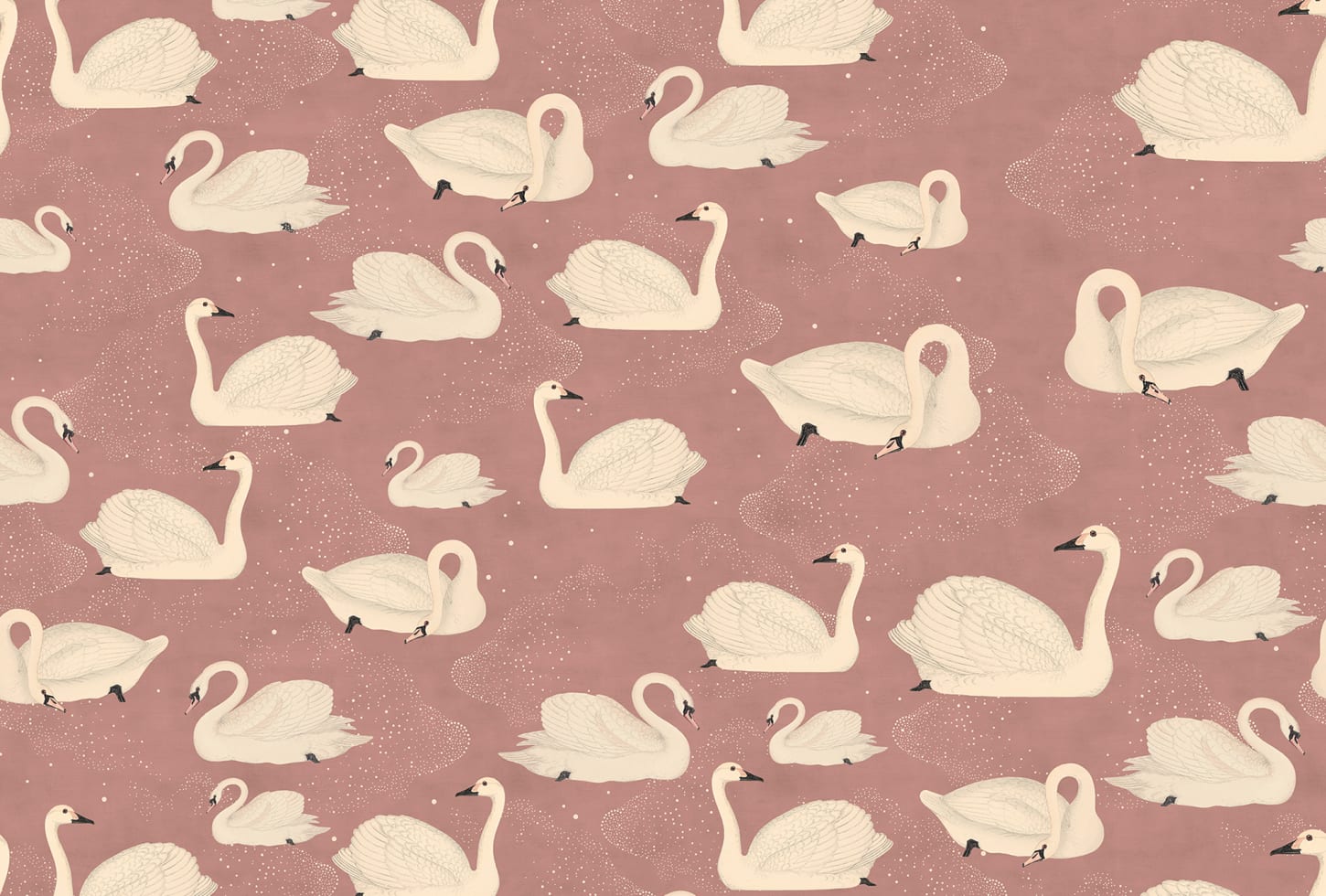 Rebel Walls pilttapeet Cygne, Rose R17122