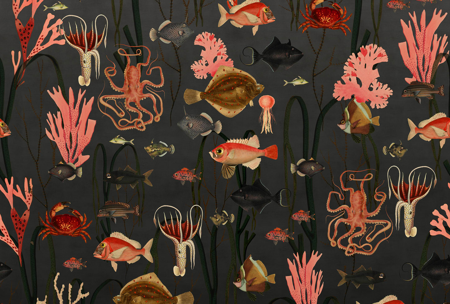 Rebel Walls pilttapeet Aquatic Life, Shadows R17143