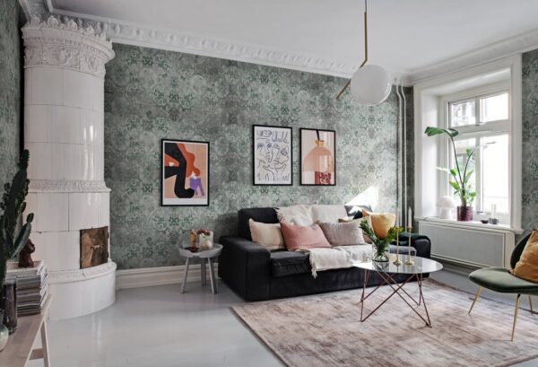 Rebel Walls pilttapeet Oriental Tiles, Sage R17384