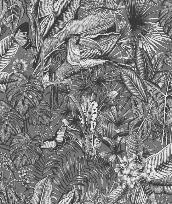 Rebel Walls tapeet Furada, Graphite R17464