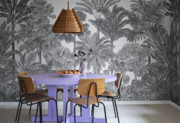 Rebel Walls pilttapeet Tropical Bellewood, Graphite R17594
