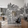 Rebel Walls pilttapeet Tropical Bellewood, Graphite R17594