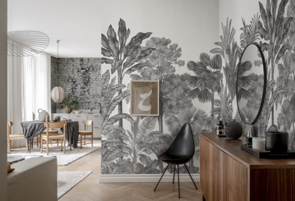 Rebel Walls pilttapeet Tropical Bellewood, Graphite R17594