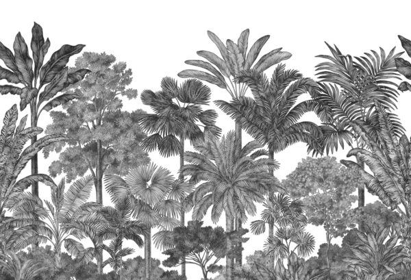 Rebel Walls pilttapeet Tropical Bellewood, Graphite R17594