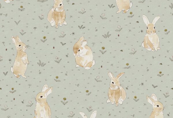 Rebel Walls tapeet Bunny Field, Mint R18082