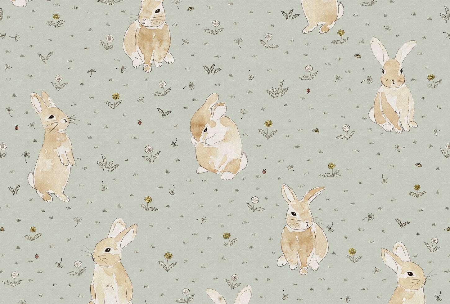 Rebel Walls tapeet Bunny Field, Mint R18082