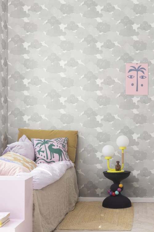 Rebel Walls tapeet Happy Clouds, Graphite R18143