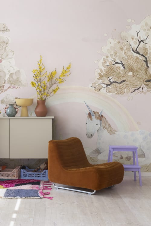 Rebel Walls pilttapeet Unicorn Dream, Bubblegum R18182
