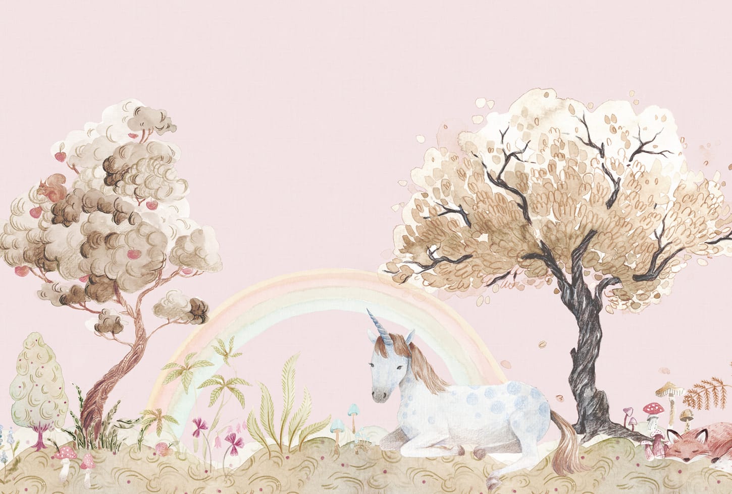 Rebel Walls pilttapeet Unicorn Dream, Bubblegum R18182