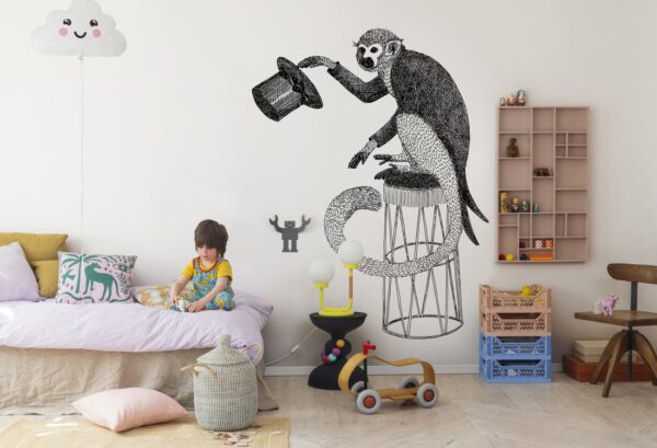 Rebel Walls pilttapeet Circus Animal, Mr Monkey R18205