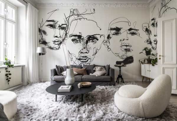 r18271_interior1 Rebel Walls pilttapeet Ottoman Bozetto, Graphite R18271