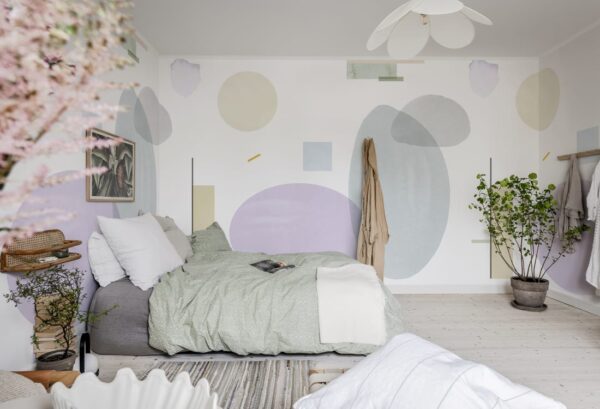 r18362_interior1 Rebel Walls pilttapeet Geometry, Lilac R18362