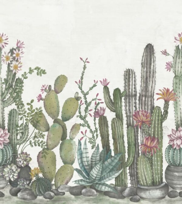 Rebel Walls pilttapeet Playfull Cactus, Ivory R18452