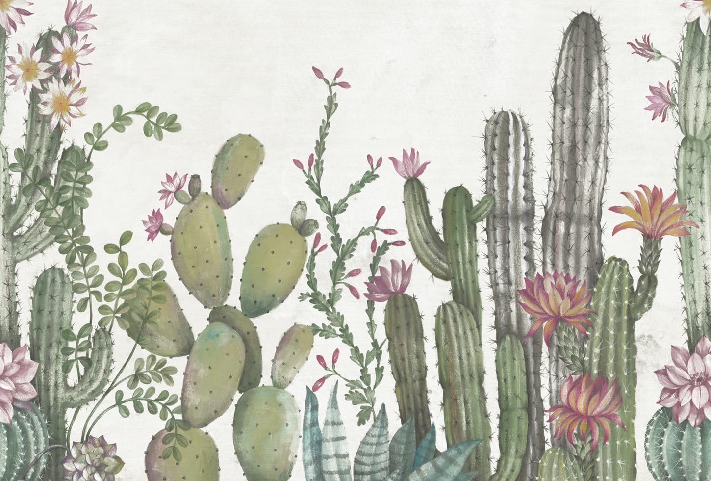 Rebel Walls pilttapeet Playfull Cactus, Ivory R18452