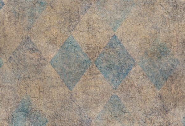 Rebel Walls tapeet Small Patinated Diamonds Turquoise R18518