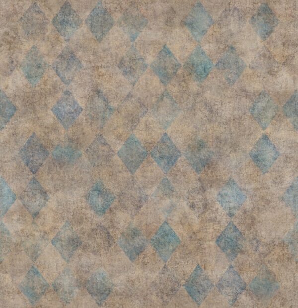 Rebel Walls tapeet Small Patinated Diamonds Turquoise R18518