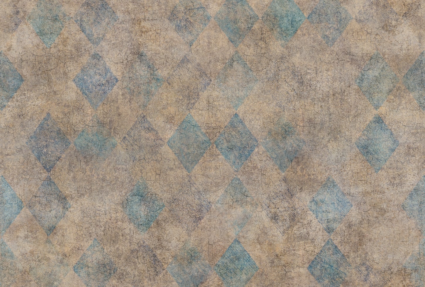 Rebel Walls tapeet Small Patinated Diamonds Turquoise R18518