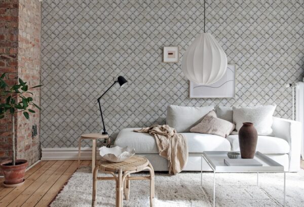 Rebel Walls tapeet Small Concrete Trellis Harsh Grey R18525
