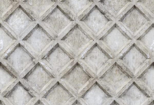 Rebel Walls tapeet Small Concrete Trellis Harsh Grey R18525