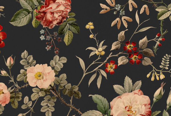 Rebel Walls tapeet Thorn Rose Petite, Night Light R18528
